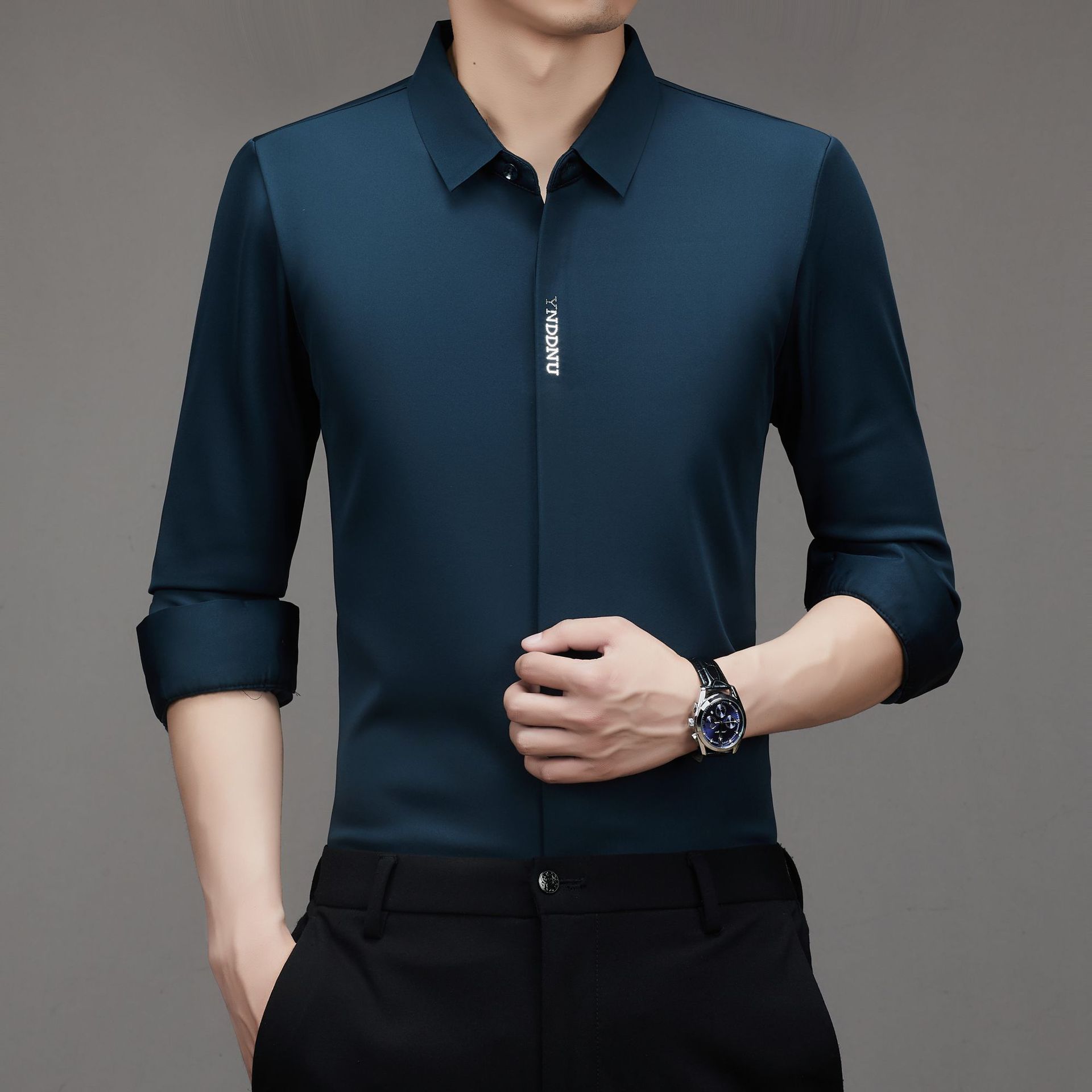 Деловая мужская рубашка с длинными рукавами из высококачественного материала. XXXXL зелёный
Деловая мужская рубашка с длинными рукавами из высококачественного материала. XXXXL зелёный