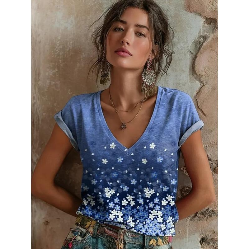 Women s Vintage Classic Stylish V Neck Short Sleeve T-Shirt Floral Plants Graphic Print Casual Regular Tops Wear for Summer XL
Women s Vintage Classic Stylish V Neck Short Sleeve T-Shirt Floral Plants Graphic Print Casual Regular Tops Wear for Summer XL