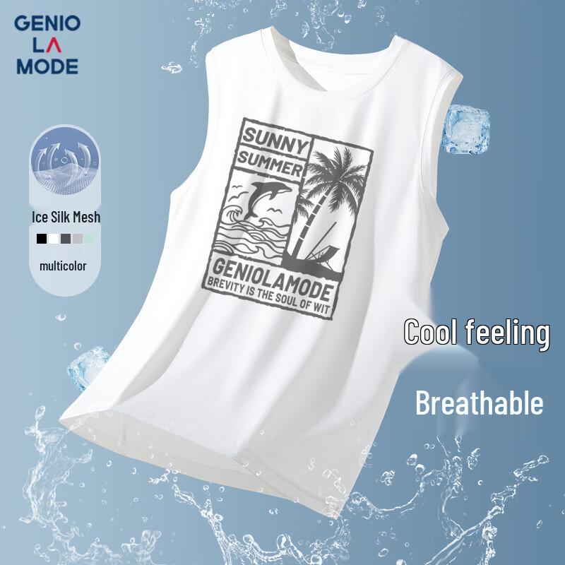 GENIOLAMODE Men s Summer Ice Silk Letter Print Tank Top 2XL
GENIOLAMODE Men s Summer Ice Silk Letter Print Tank Top 2XL