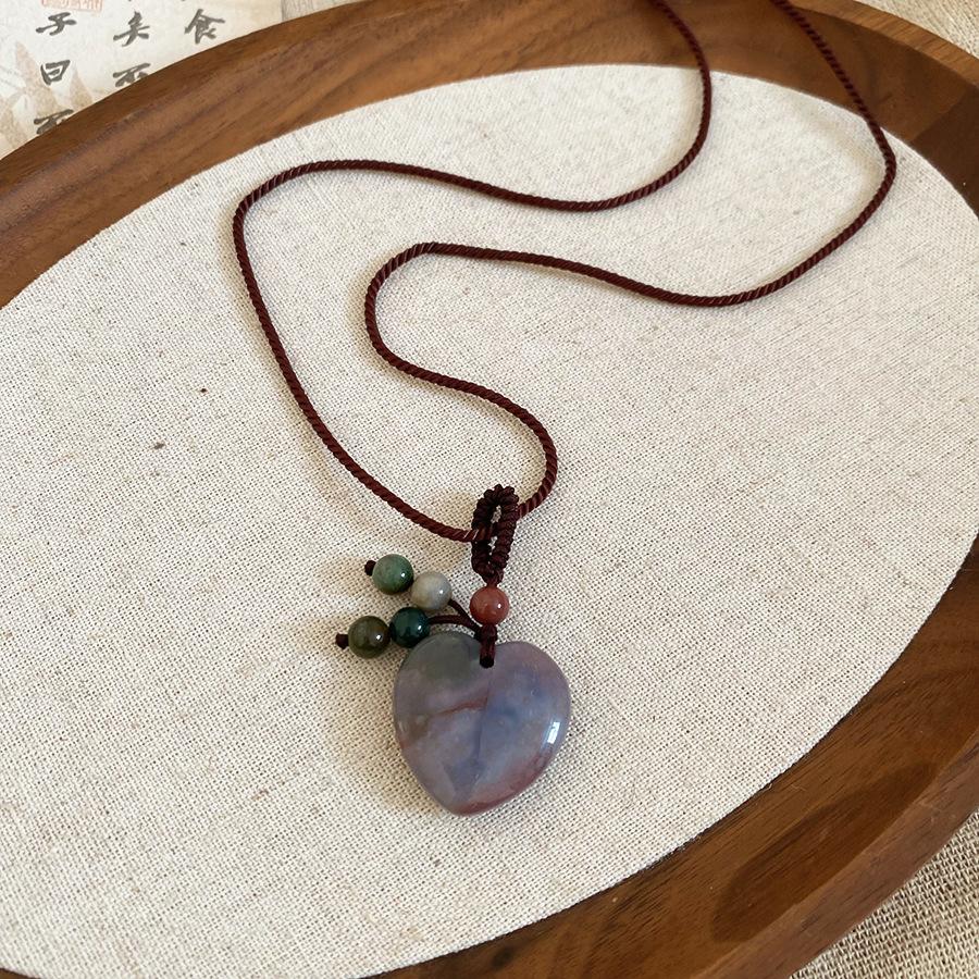 Candy Color Lovely Natural Stone Heart Beads Pendant Necklaces for Women Girls Adjustable Braid Rope Sweater Chain Chokers
Candy Color Lovely Natural Stone Heart Beads Pendant Necklaces for Women Girls Adjustable Braid Rope Sweater Chain Chokers