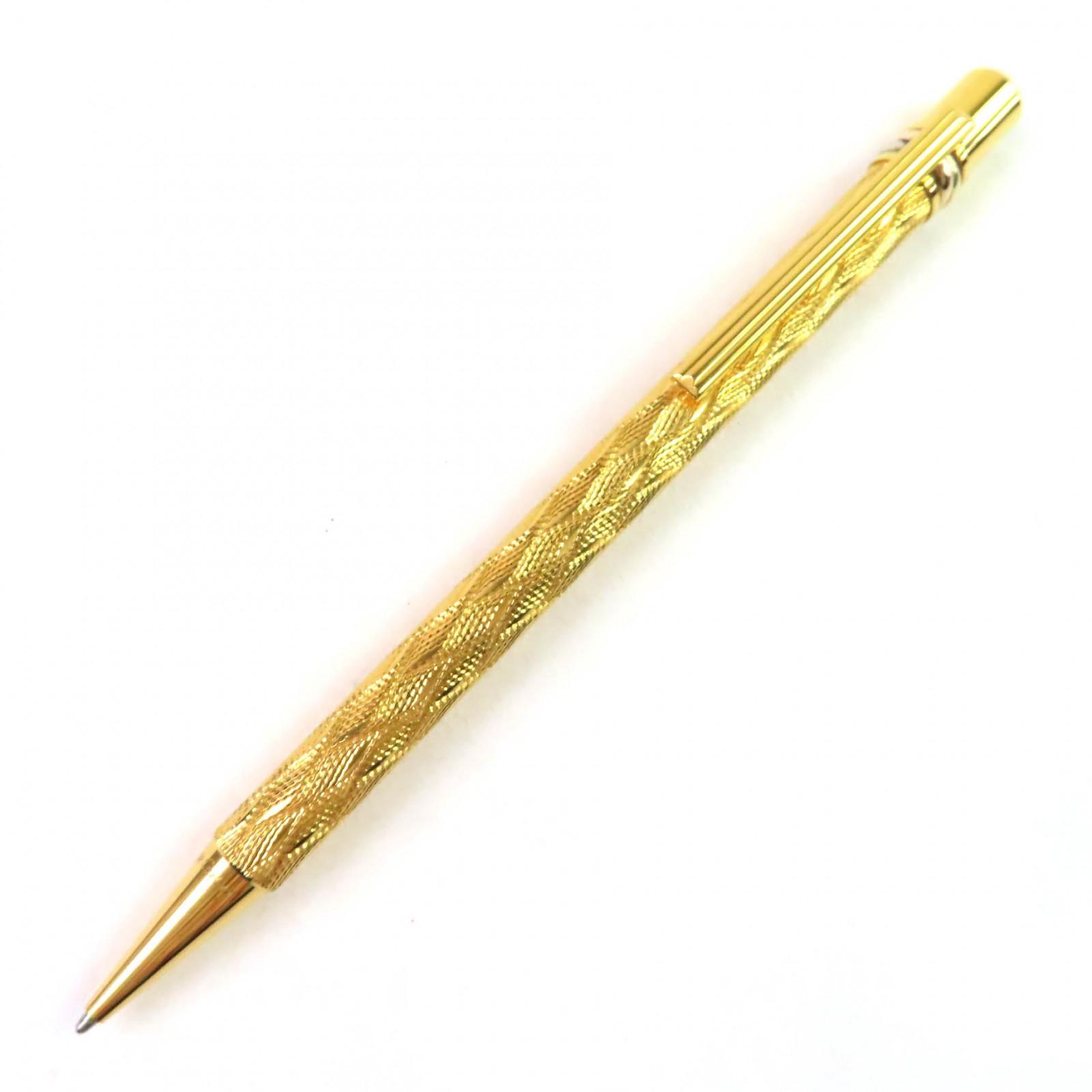 Great Cartier Ballpoint pen Must de Cartier Trinity Wave Pattern Twist Type gold Used
Great Cartier Ballpoint pen Must de Cartier Trinity Wave Pattern Twist Type gold Used