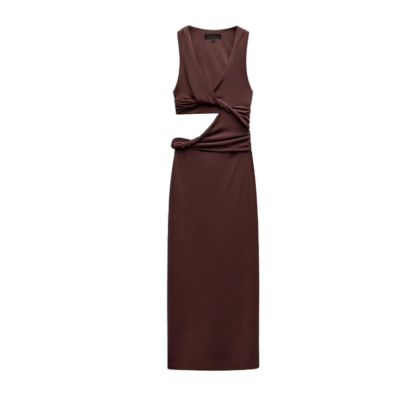 Spring New Fashion Sexy Style Sexy Waist Hollow-out Cut Shoulder Strap V Neck Dress Long Skirt 3152347 Dark brown L
Spring New Fashion Sexy Style Sexy Waist Hollow-out Cut Shoulder Strap V Neck Dress Long Skirt 3152347 Dark brown L