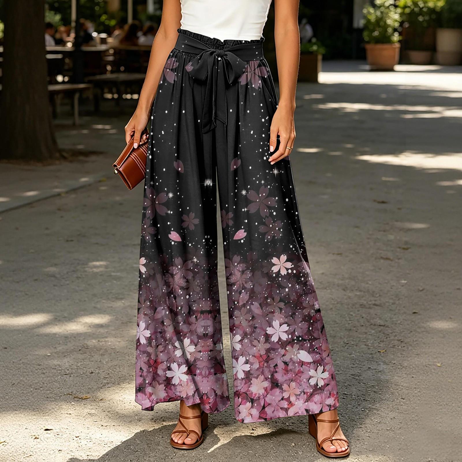 Women’s High Waist Casual Wide Leg Pants with Floral Print Drawstring Waistband and Side Pockets for Everyday Wear S фиолетовый
Women’s High Waist Casual Wide Leg Pants with Floral Print Drawstring Waistband and Side Pockets for Everyday Wear S фиолетовый