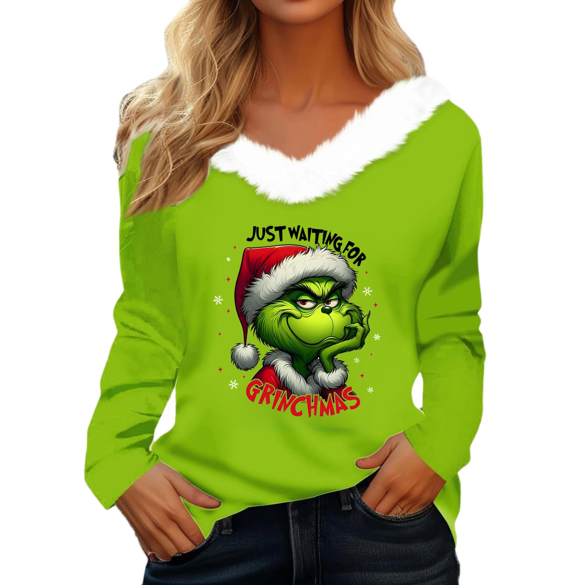 Рождественское украшение Женская футболка Футболка Рождественская рубашка Длинный рукав Вечеринка Рождество Флис Воротник V-образный вырез Топ L
Рождественское украшение Женская футболка Футболка Рождественская рубашка Длинный рукав Вечеринка Рождество Флис Воротник V-образный вырез Топ L