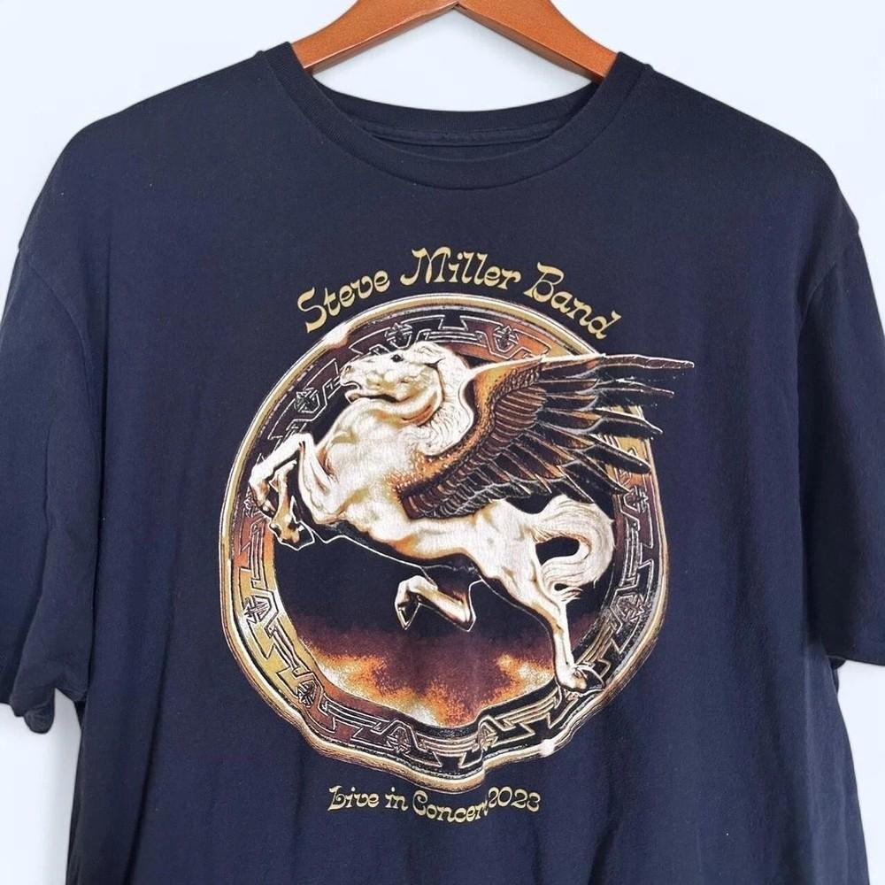 Steve Miller Band Tee Concert Tour short sleeve navy color classic shirt Unisex T-Shirt XXL
Steve Miller Band Tee Concert Tour short sleeve navy color classic shirt Unisex T-Shirt XXL
