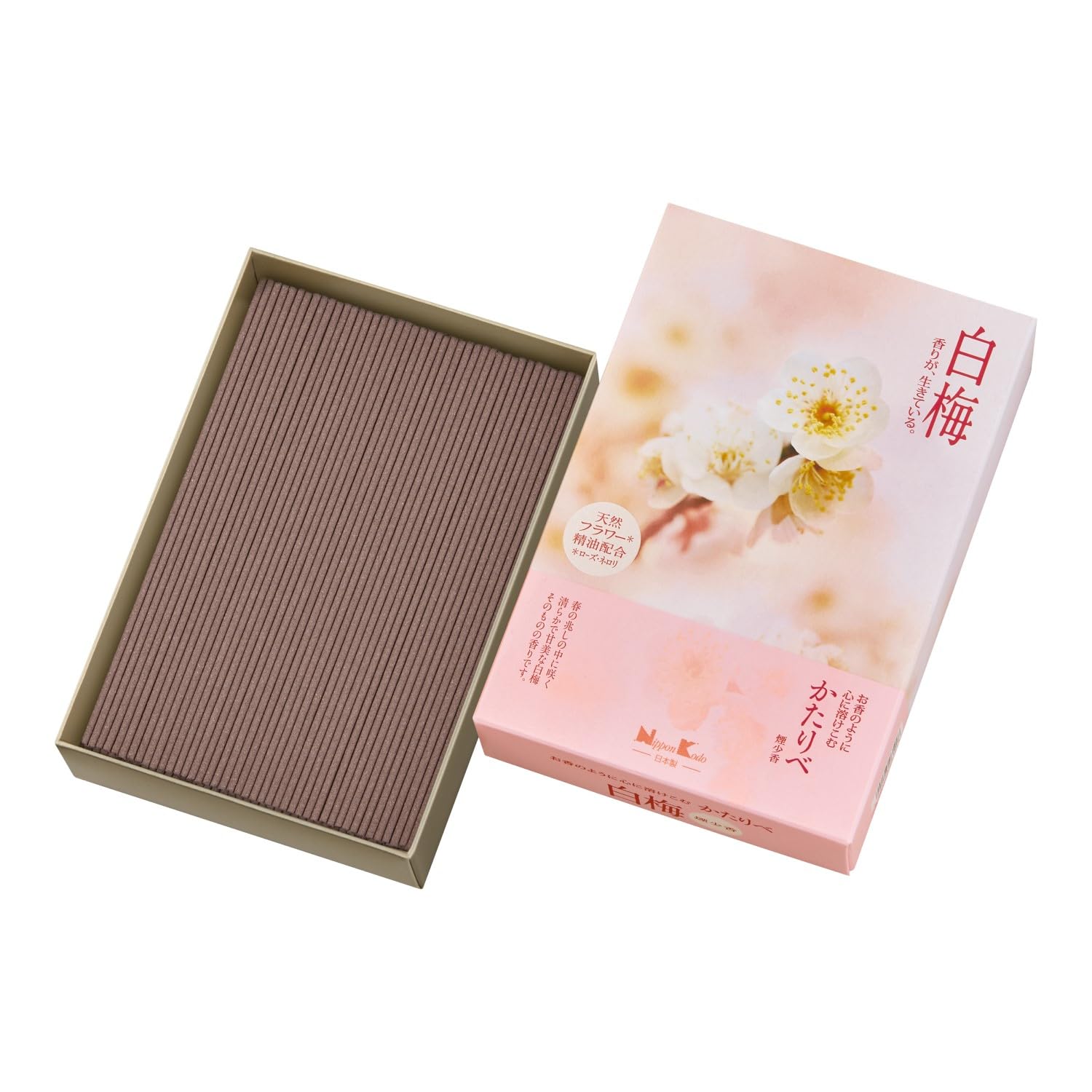 Kataribe White Plum Large Capacity 200g Incense Stick Nippon Kodo Low Smoke Approx. зелений
Kataribe White Plum Large Capacity 200g Incense Stick Nippon Kodo Low Smoke Approx. зелений
