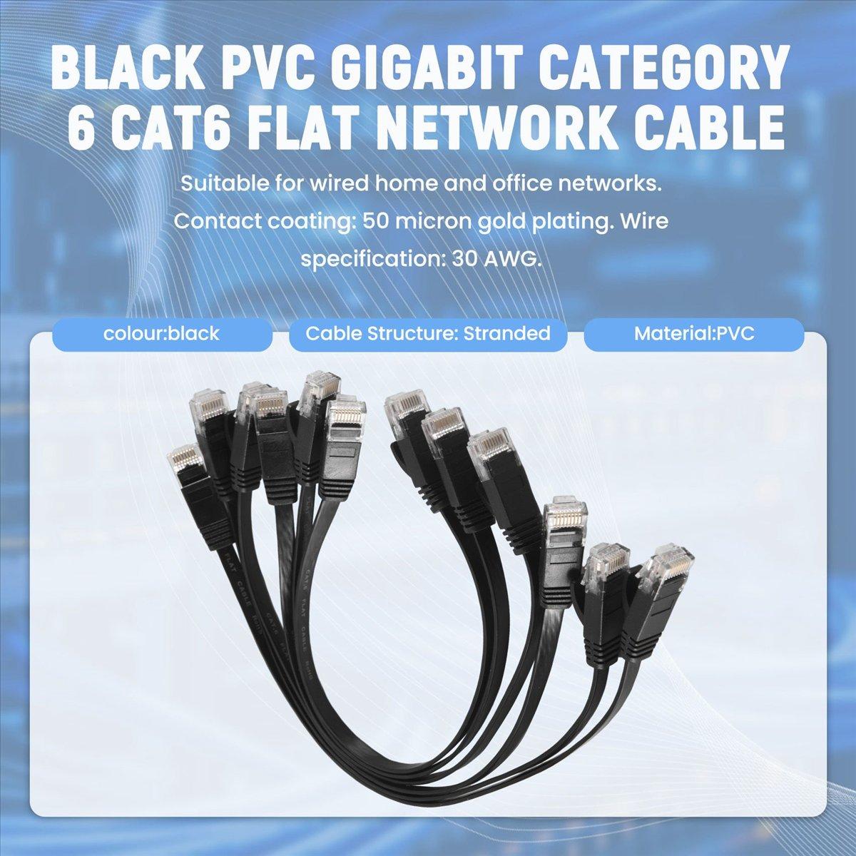 6 шт. 1 фут Плаский мережевий кабель Ethernet Суцільний Cat6 Високошвидкісний патч-шнур Lan З роз ємами RJ45 без зачепів China Mainland
6 шт. 1 фут Плаский мережевий кабель Ethernet Суцільний Cat6 Високошвидкісний патч-шнур Lan З роз ємами RJ45 без зачепів China Mainland
