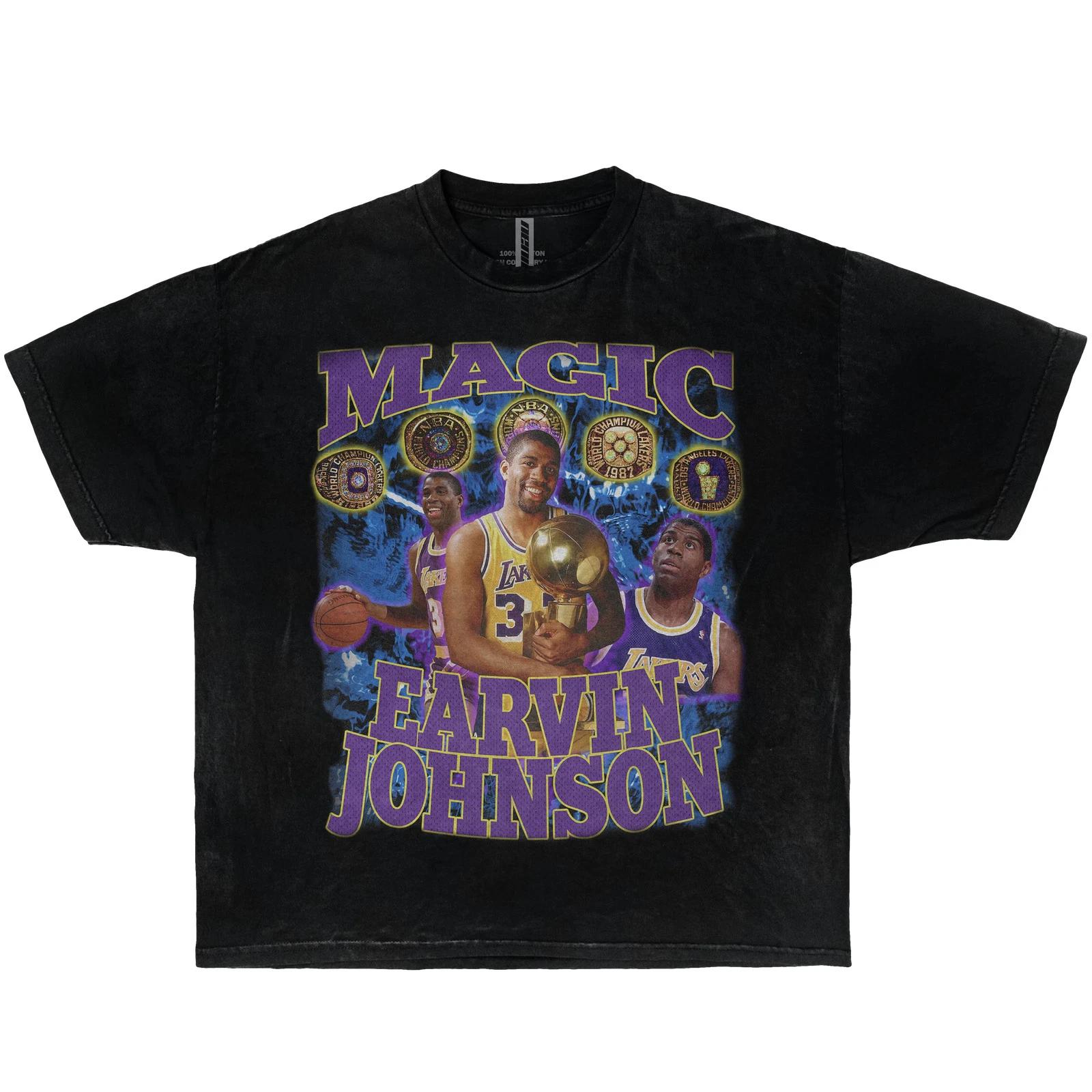 Magic Earvin Johnson 5x NBA Champion Rings Vintage Tee Shirt 4XL
Magic Earvin Johnson 5x NBA Champion Rings Vintage Tee Shirt 4XL