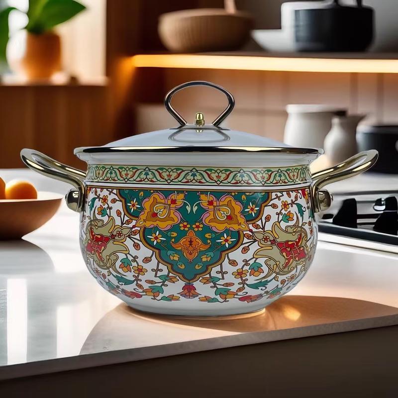 LIEI Russian Floral Enamel Stew Pot
LIEI Russian Floral Enamel Stew Pot