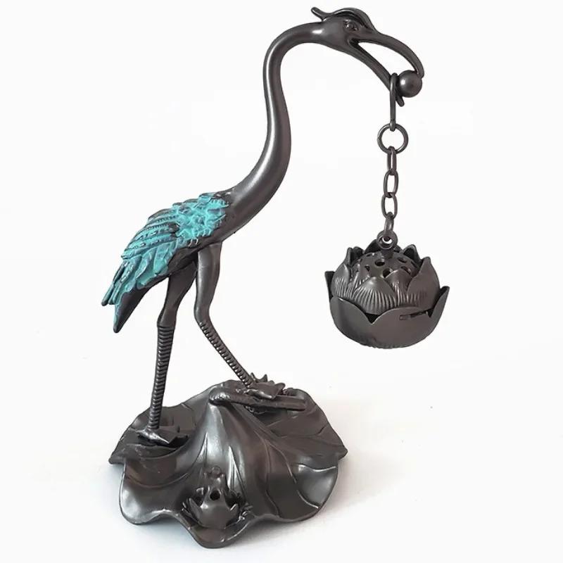 Crane Incense Burners Holder Stove Lotus Incense Burners Antique Alloy Lotus Hang Stove Tea Ceremony Craft Household Decorative
Crane Incense Burners Holder Stove Lotus Incense Burners Antique Alloy Lotus Hang Stove Tea Ceremony Craft Household Decorative