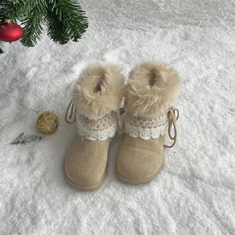 Sweet Lace Decoration Furry Suede Snow Boots Women 2026 Winter Thick Bottom Fluffy Fur Ankle Boots Warm Plush Designer Shoes 40 бежевий
Sweet Lace Decoration Furry Suede Snow Boots Women 2026 Winter Thick Bottom Fluffy Fur Ankle Boots Warm Plush Designer Shoes 40 бежевий