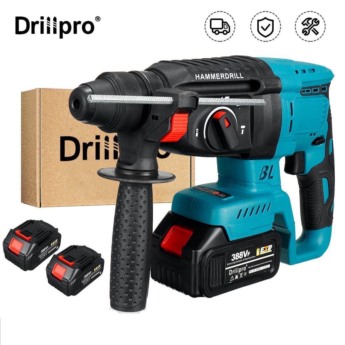Drillpro 6000 об/мин 388VF 4 функции Бесщеточный аккумуляторный перфоратор Многофункциональный перезаряжаемый электрический молоток Ударная дрель для батареи Makita 18 В No battery
Drillpro 6000 об/мин 388VF 4 функции Бесщеточный аккумуляторный перфоратор Многофункциональный перезаряжаемый электрический молоток Ударная дрель для батареи Makita 18 В No battery