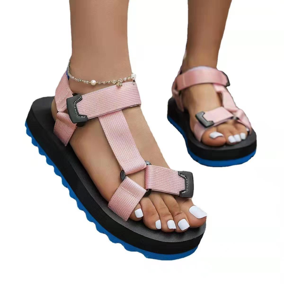 Лето 2024, женские сандалии на толстой подошве, маффины, женская пляжная обувь на липучке в тон 43 розовый
Лето 2024, женские сандалии на толстой подошве, маффины, женская пляжная обувь на липучке в тон 43 розовый