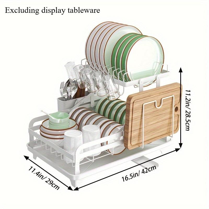 Большие 2-ярусные металлические сушилки для посуды с поддоном для слива воды, держателем для стаканов, подставкой для столовых приборов и дополнительным ковриком для сушки, сушилки для посуды для кухонной столешницы белый
Большие 2-ярусные металлические сушилки для посуды с поддоном для слива воды, держателем для стаканов, подставкой для столовых приборов и дополнительным ковриком для сушки, сушилки для посуды для кухонной столешницы белый