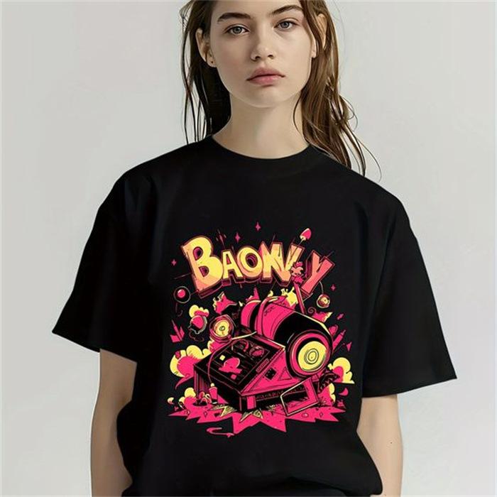 Летний топ с круглым вырезом и принтом, модные повседневные милые женские футболки из чистого хлопка с короткими рукавами S
Летний топ с круглым вырезом и принтом, модные повседневные милые женские футболки из чистого хлопка с короткими рукавами S