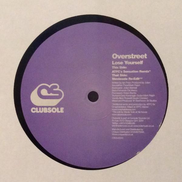 12inch Record OVER STREET - Lose Yourself CSOLE010 Clubsole Record 2004 UK Dance & Electronica Used
12inch Record OVER STREET - Lose Yourself CSOLE010 Clubsole Record 2004 UK Dance & Electronica Used