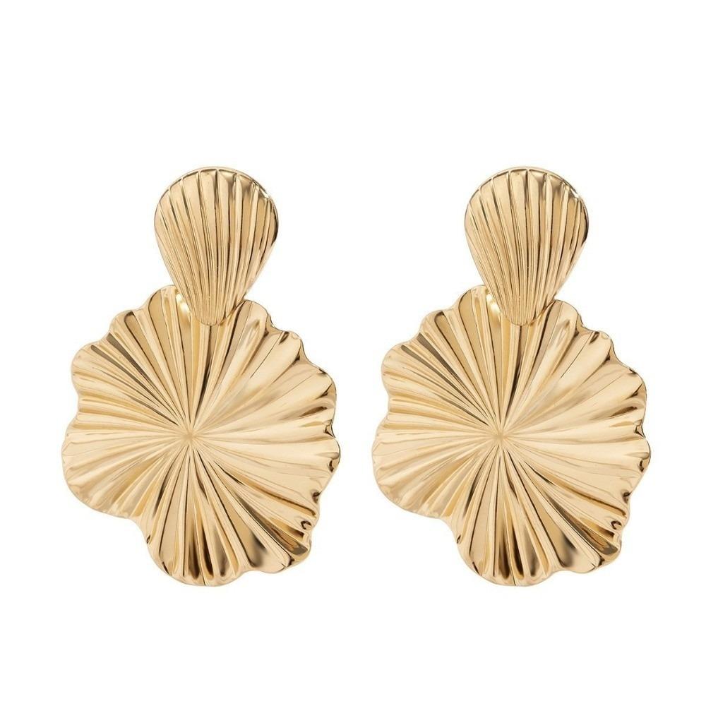 Wrinkle Geometric Drop Earrings Zinc Zinc Alloy Pendant Earrings Trendy Lotus Leaf Earrings Women Fashion золотий
Wrinkle Geometric Drop Earrings Zinc Zinc Alloy Pendant Earrings Trendy Lotus Leaf Earrings Women Fashion золотий