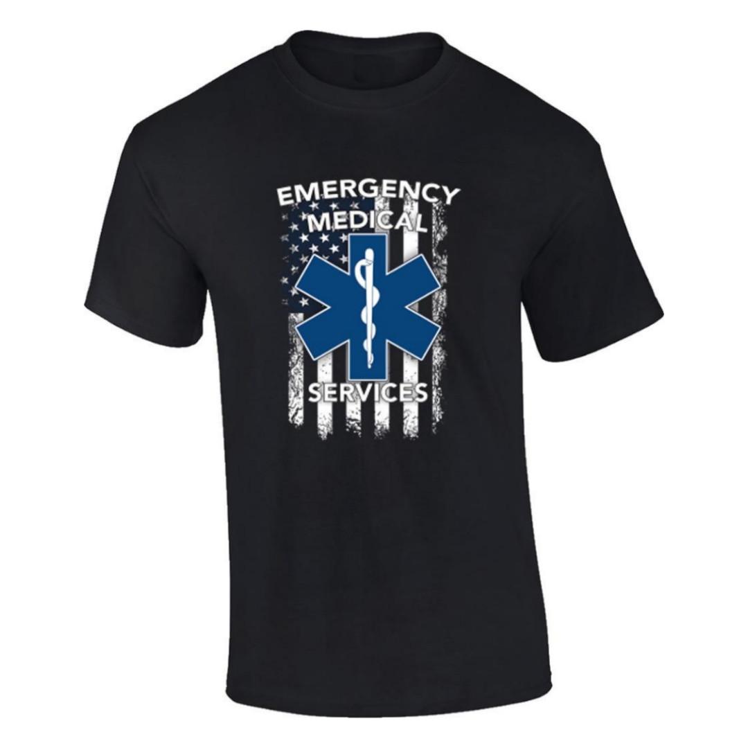 EMS Emergency Medical Services EMT Paramedics Emergency Responders UA National Flag Printed Cotton Shortsleeved Tshirt 4XL
EMS Emergency Medical Services EMT Paramedics Emergency Responders UA National Flag Printed Cotton Shortsleeved Tshirt 4XL
