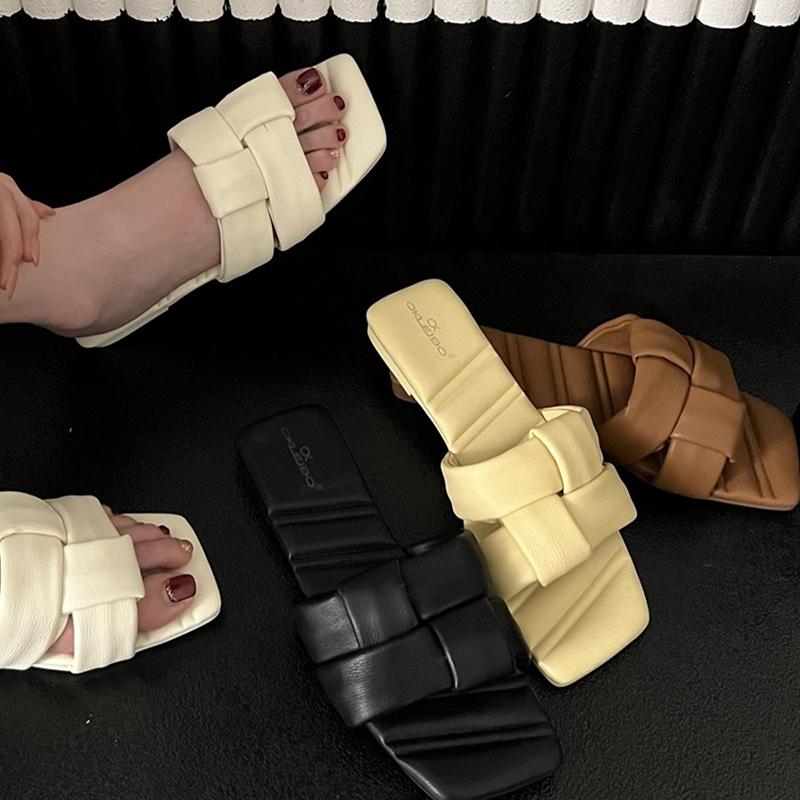 Designer Summer Woman Slippers Fashion Open Toe Soft Sole Flats Ladies Outdoor Casaul Beach Vacation Sandalias
Designer Summer Woman Slippers Fashion Open Toe Soft Sole Flats Ladies Outdoor Casaul Beach Vacation Sandalias