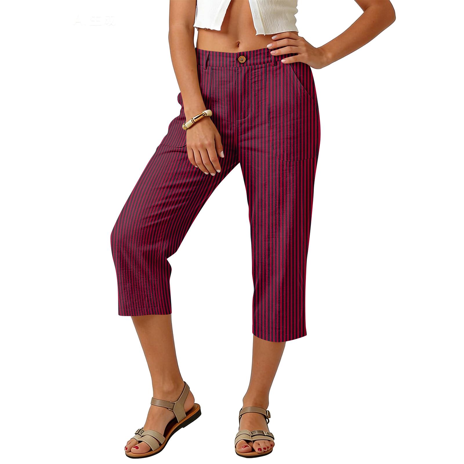 Women Elastic High Waist 3/4 Pant Casual Fit Wide Capris Leg Pants Trousers With Pockets XL червоний
Women Elastic High Waist 3/4 Pant Casual Fit Wide Capris Leg Pants Trousers With Pockets XL червоний