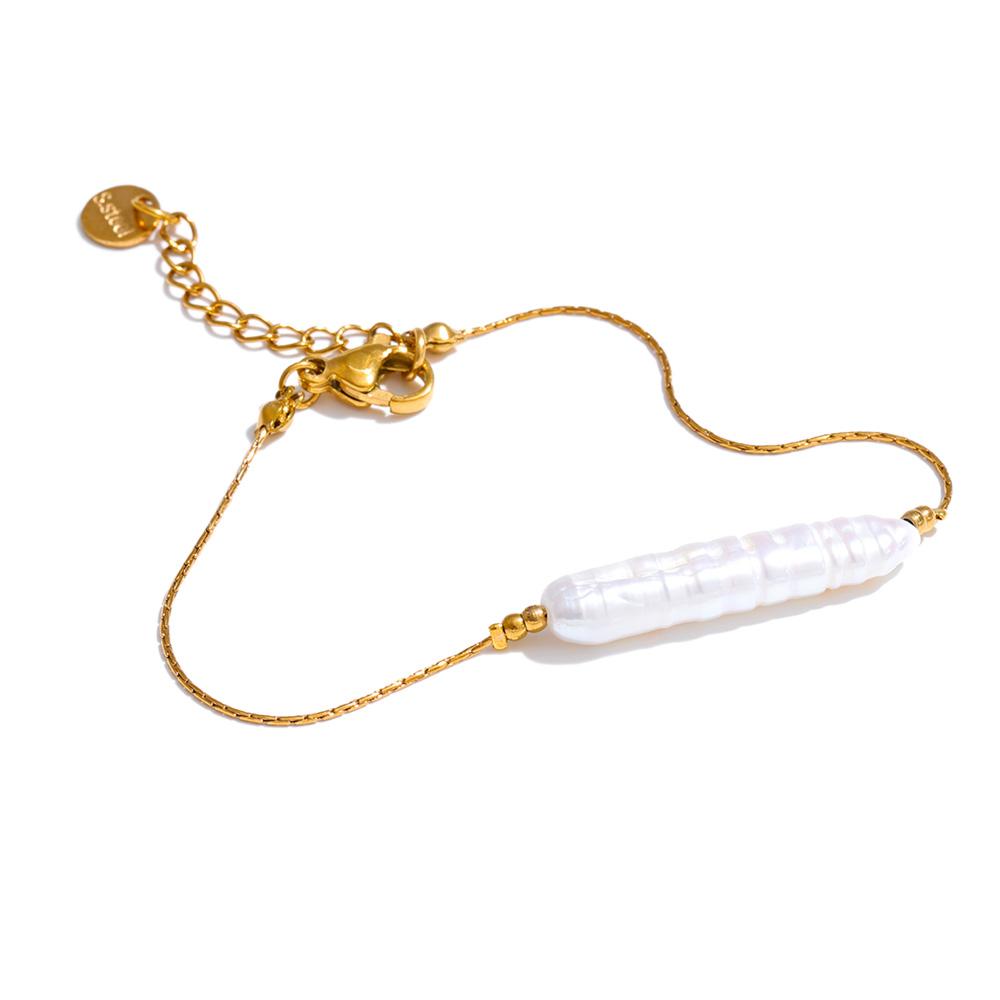 Yhpup Stainless Steel Baroque Natural Freshwater Pearl Chain Pendant Necklace Bracelet Bangle Set Luxury Gift for Mother Jewelry
Yhpup Stainless Steel Baroque Natural Freshwater Pearl Chain Pendant Necklace Bracelet Bangle Set Luxury Gift for Mother Jewelry