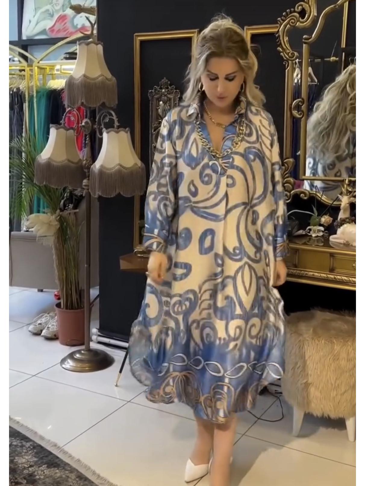 European & American Style Women s Ruffle Long Sleeve Printed Shirt Dress with Elastic Waist, 2026 Collection. XL
European & American Style Women s Ruffle Long Sleeve Printed Shirt Dress with Elastic Waist, 2026 Collection. XL