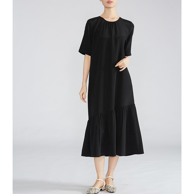 Платье из тяжелого крепа де шин из тутового шелка 30 момми белого цвета с оборками и короткими рукавами для женщин Extra Large чёрный
Платье из тяжелого крепа де шин из тутового шелка 30 момми белого цвета с оборками и короткими рукавами для женщин Extra Large чёрный