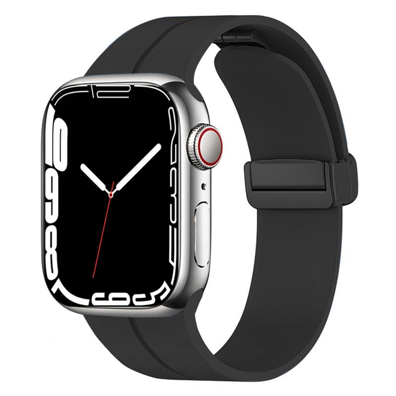 Watch Strap for Apple Watch Series 10 42mm/9 8 7 41mm/SE (2023) SE (2022) SE 6 5 4 40mm/3 2 1 38mm Silicone Sport Band with Magnetic Folding Buckle Black
Watch Strap for Apple Watch Series 10 42mm/9 8 7 41mm/SE (2023) SE (2022) SE 6 5 4 40mm/3 2 1 38mm Silicone Sport Band with Magnetic Folding Buckle Black
