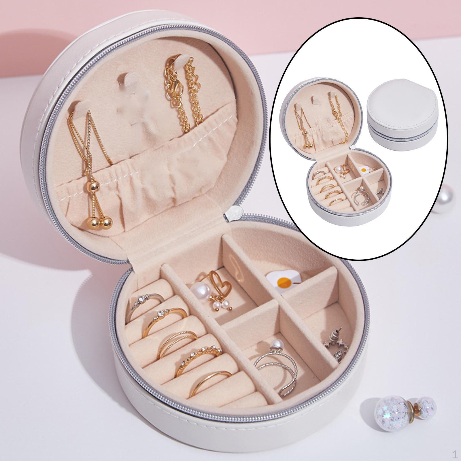 Box for Women Girls Portable Jewelry, Earring Holder and Ring Storage Case Organizer White
Box for Women Girls Portable Jewelry, Earring Holder and Ring Storage Case Organizer White