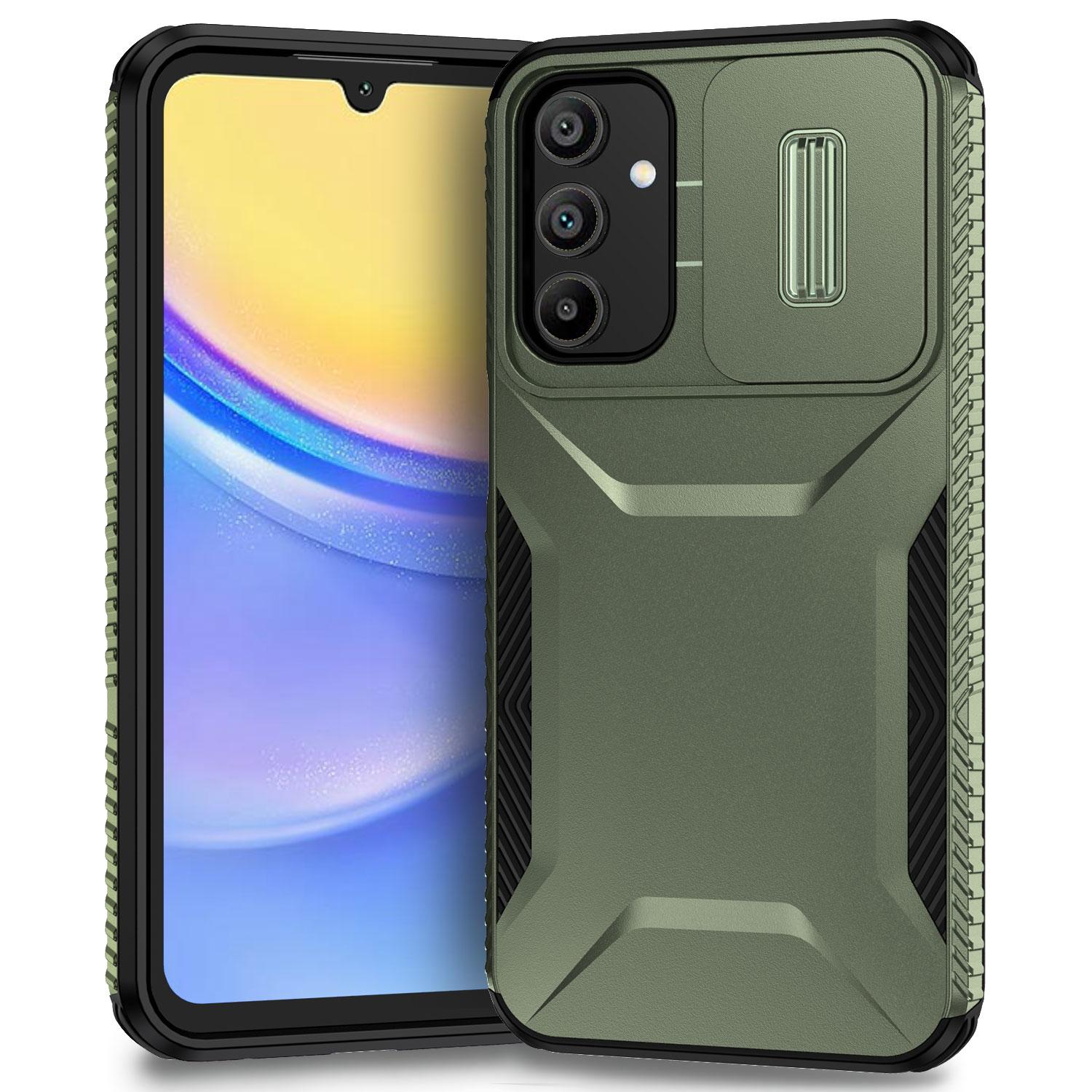 For Samsung Galaxy A15 4G/5G Case PC+TPU Impact-Resistant Phone Cover Slide Camera Lens Protection Green
For Samsung Galaxy A15 4G/5G Case PC+TPU Impact-Resistant Phone Cover Slide Camera Lens Protection Green