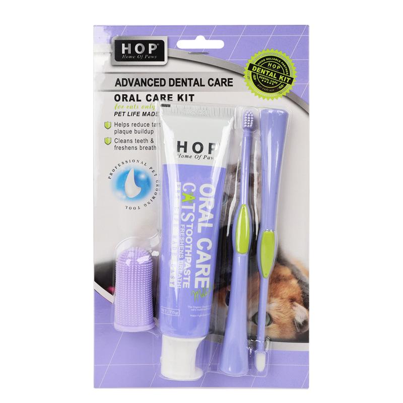 Pet Oral Care Set: Cat Toothbrush Kit with Small Head & Finger Brush - High-Density Bristles
Pet Oral Care Set: Cat Toothbrush Kit with Small Head & Finger Brush - High-Density Bristles