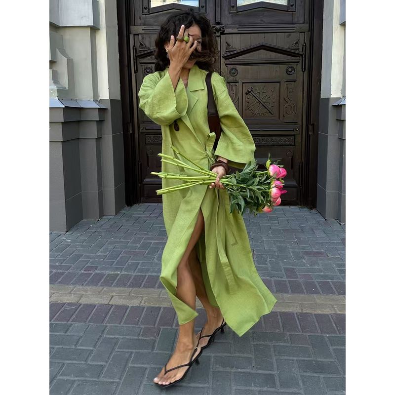 Fashion Wind New Arrival Fashion Loose Casual Cardigan Shoelace Waist-Tight Dress Loose Lace up Dress Fruit Green L
Fashion Wind New Arrival Fashion Loose Casual Cardigan Shoelace Waist-Tight Dress Loose Lace up Dress Fruit Green L