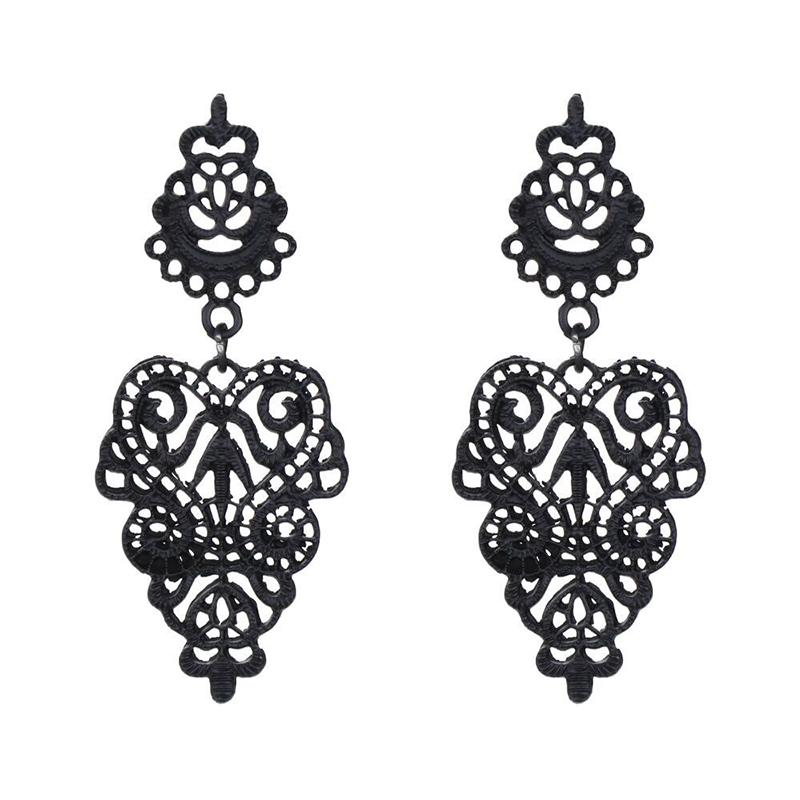 Fashion Vintage Carved Hollow Heart Geometric Drop Dangle Earrings For Women Black Gold Copper Color Stud Zircon Party Gift чорний
Fashion Vintage Carved Hollow Heart Geometric Drop Dangle Earrings For Women Black Gold Copper Color Stud Zircon Party Gift чорний