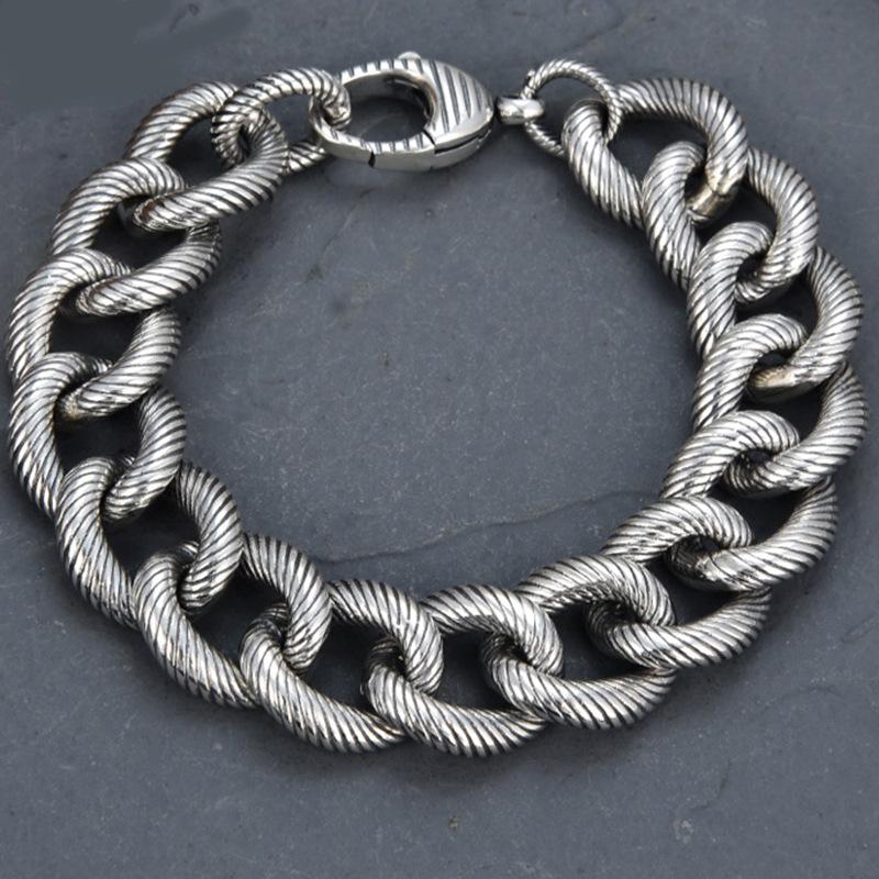 Silver-Plated Retro Boys Cool Personality Twisted Bracelet - Trendy, Versatile & Stylish Hot Seller E007-20cm
Silver-Plated Retro Boys Cool Personality Twisted Bracelet - Trendy, Versatile & Stylish Hot Seller E007-20cm