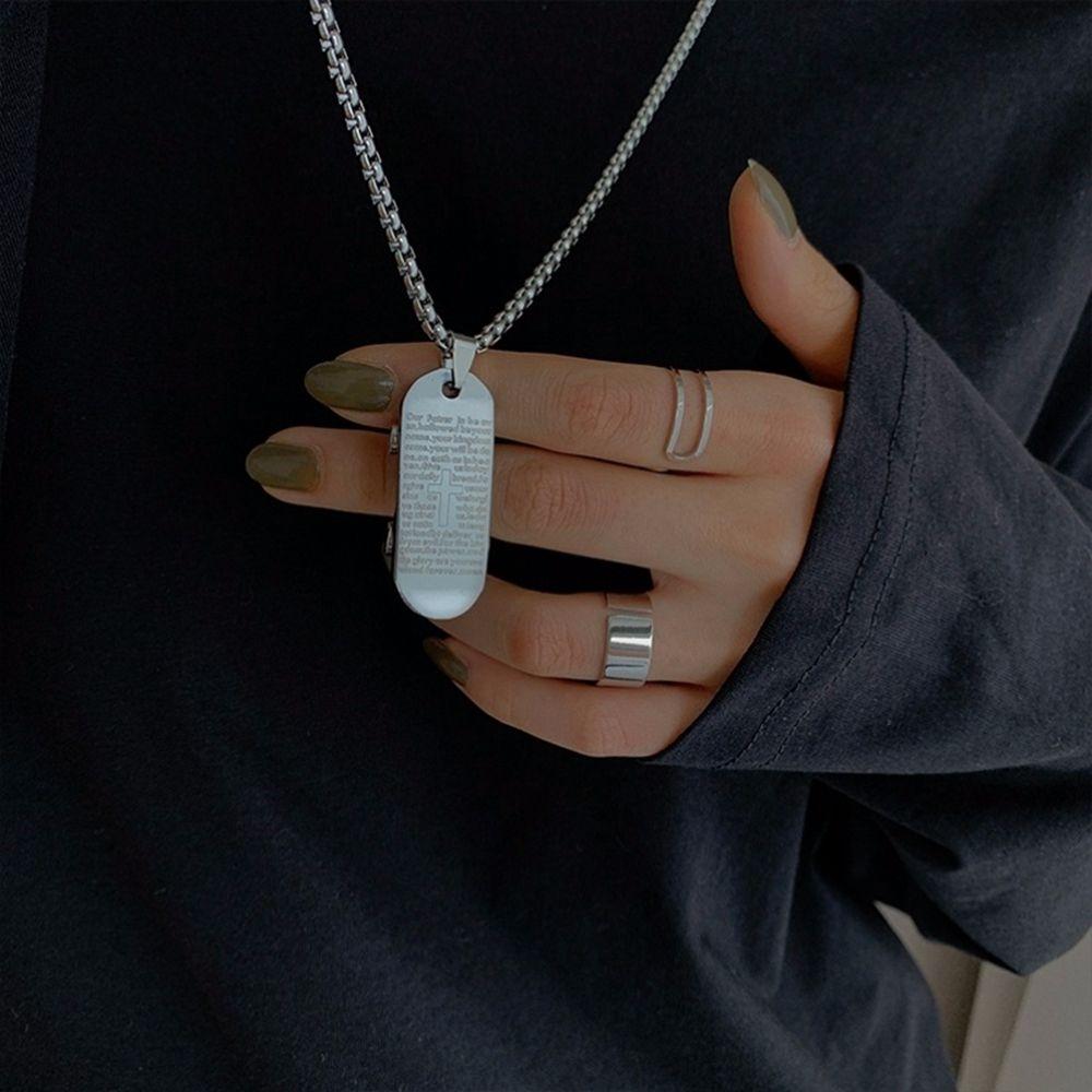 Zinc Zinc Alloy Skateboard Men Jewelry Punk Stainless Steel Necklace Letter Couple Necklace Cross Pendant Pearl chain
Zinc Zinc Alloy Skateboard Men Jewelry Punk Stainless Steel Necklace Letter Couple Necklace Cross Pendant Pearl chain