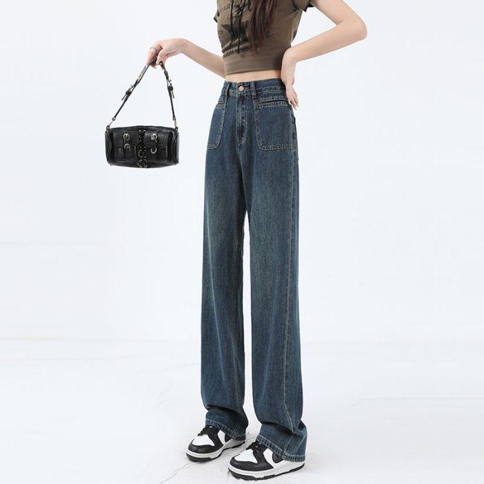 High-Waisted Wide-Leg Womens Jeans: Slimming, Loose, Designer Look; New Floor-Length, Hip-Hugging Style, and Versatile Fit. 2XL сірий колір/синій
High-Waisted Wide-Leg Womens Jeans: Slimming, Loose, Designer Look; New Floor-Length, Hip-Hugging Style, and Versatile Fit. 2XL сірий колір/синій