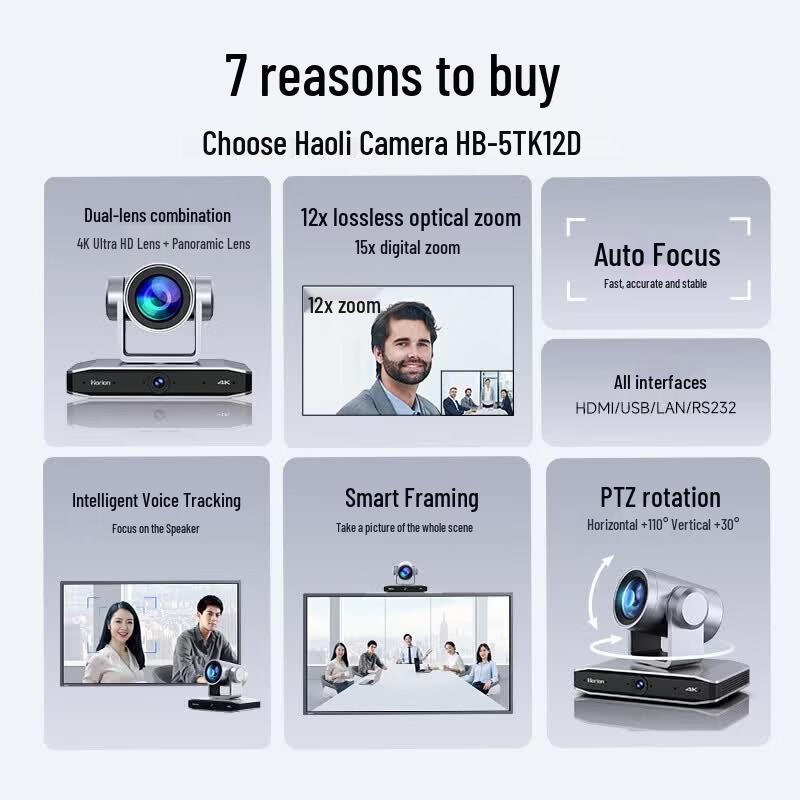 Horion 4K PTZ Video Conferencing Camera (CN version)
Horion 4K PTZ Video Conferencing Camera (CN version)