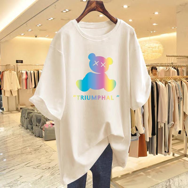 2025 summer new short-sleeved women s t-shirt white round neck versatile printing pure cotton large size loose t-shirt tide S
2025 summer new short-sleeved women s t-shirt white round neck versatile printing pure cotton large size loose t-shirt tide S