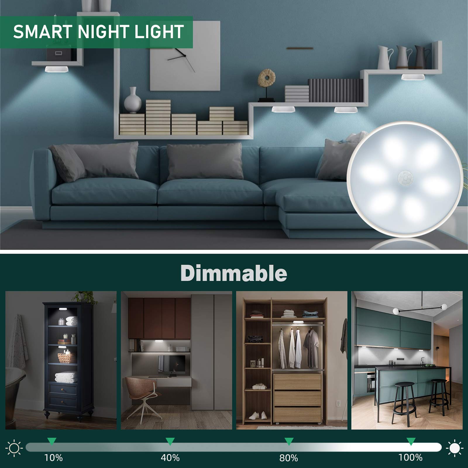 Motion Sensor Closet Light USB Rechargeable Wireless with Remote Under Cabinet LED Lights for Kitchen Bedroom Wardrobe Bedside L
Motion Sensor Closet Light USB Rechargeable Wireless with Remote Under Cabinet LED Lights for Kitchen Bedroom Wardrobe Bedside L