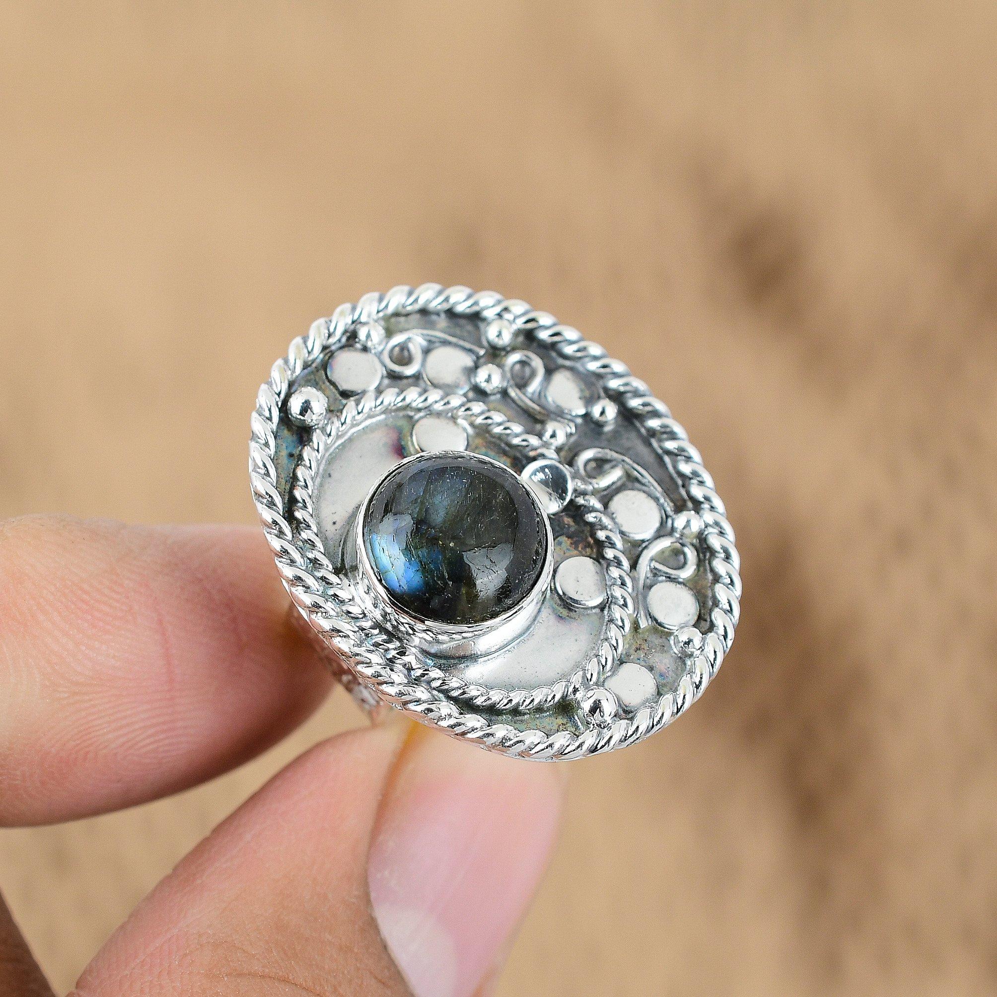 Wedding Gift For Her 925 Silver Natural Labradorite Promise Adjustable Ring Yes
Wedding Gift For Her 925 Silver Natural Labradorite Promise Adjustable Ring Yes