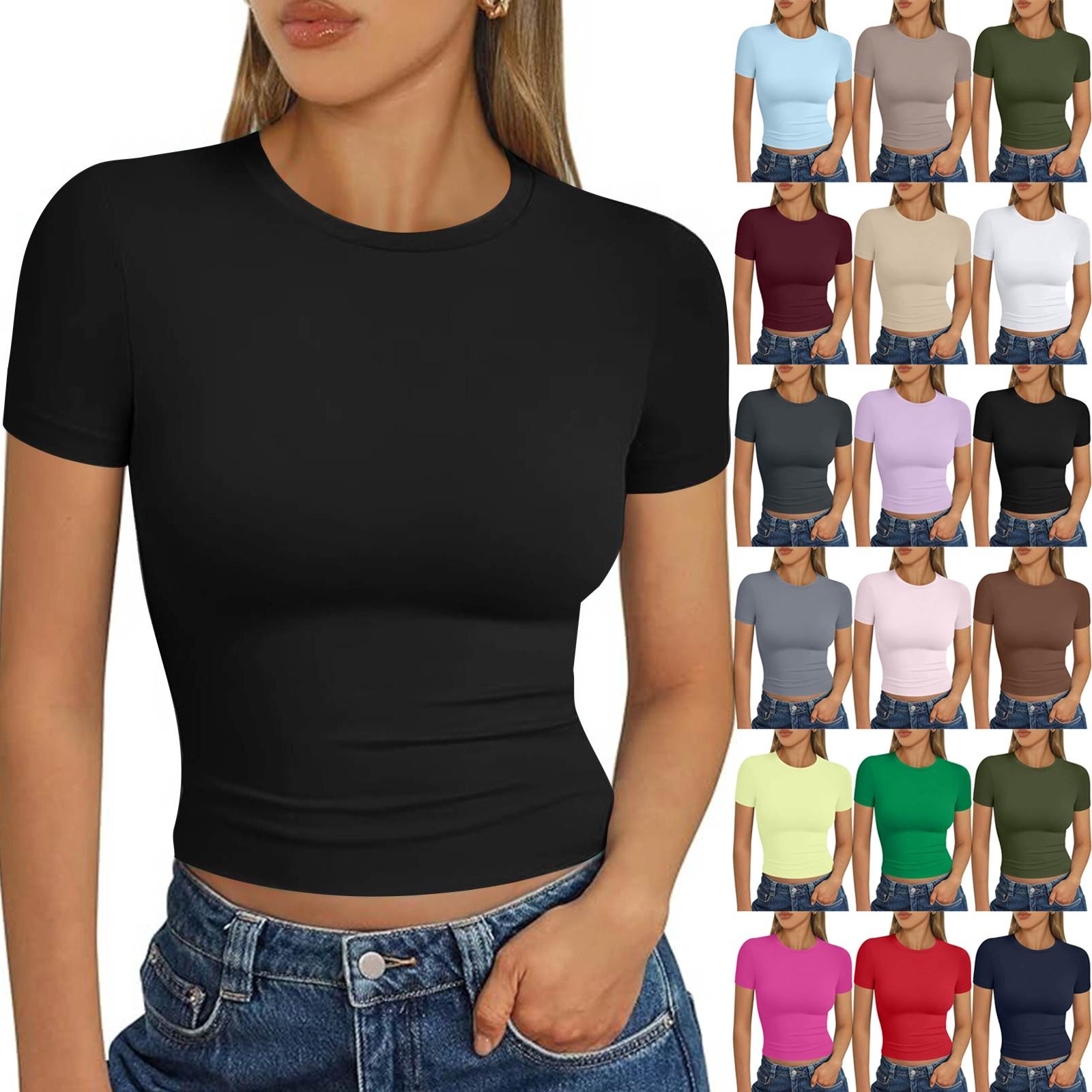 Ladies Summer Fashion Casual Solid Color Round Neck Short Sleeve Slim Ribbed Top S червоний
Ladies Summer Fashion Casual Solid Color Round Neck Short Sleeve Slim Ribbed Top S червоний