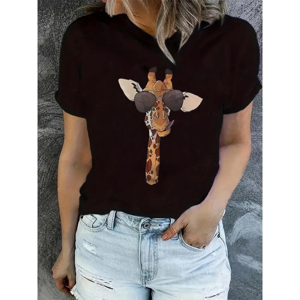 Manga T Shirt Fashion Giraffe Head Print T-shirt Short Sleeve Crew Neck Casual Top for Summer Spring Women s Clothing Top Tee M
Manga T Shirt Fashion Giraffe Head Print T-shirt Short Sleeve Crew Neck Casual Top for Summer Spring Women s Clothing Top Tee M