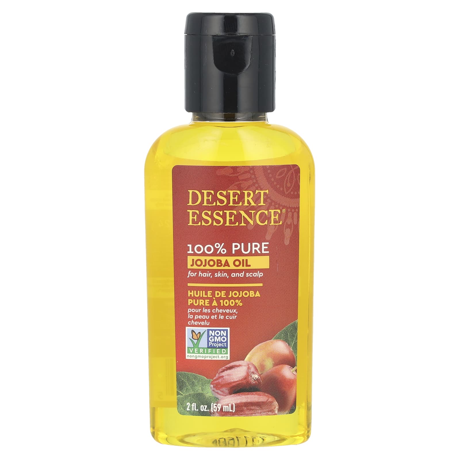 Desert Essence, 100% чиста олія жожоба для волосся, шкіри та шкіри голови, 2 рідких унції (59 мл)
Desert Essence, 100% чиста олія жожоба для волосся, шкіри та шкіри голови, 2 рідких унції (59 мл)