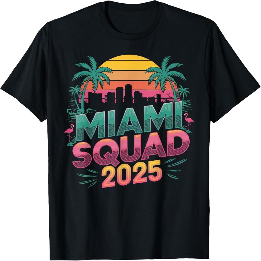 Miami Squad 2025 Funny Groovy Reunion Friends Trip Match T-Shirt XXXXXL чорний
Miami Squad 2025 Funny Groovy Reunion Friends Trip Match T-Shirt XXXXXL чорний
