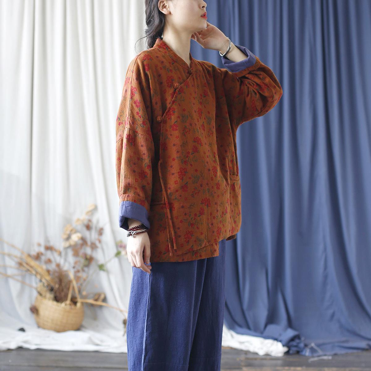 Johnature Женская зимняя рубашка с принтом в винтажном ретро-китайском стиле, модная свободная рубашка с длинными рукавами One Size оранжевый
Johnature Женская зимняя рубашка с принтом в винтажном ретро-китайском стиле, модная свободная рубашка с длинными рукавами One Size оранжевый