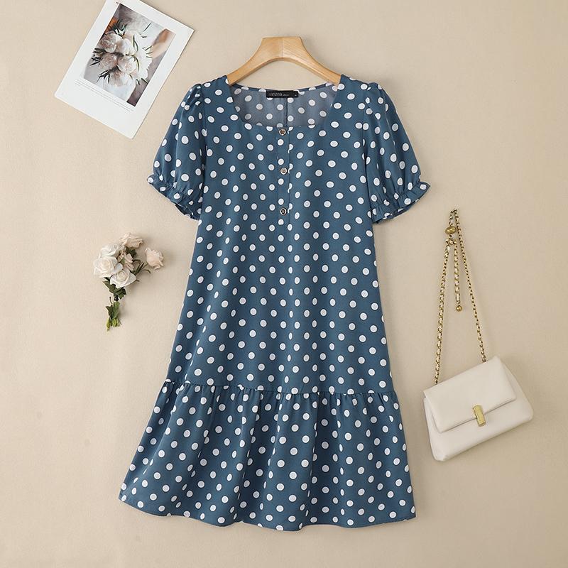 ZANZEA Женское летнее повседневное платье с квадратным вырезом, коротким рукавом и принтом в горошек 5XL темно-синий
ZANZEA Женское летнее повседневное платье с квадратным вырезом, коротким рукавом и принтом в горошек 5XL темно-синий