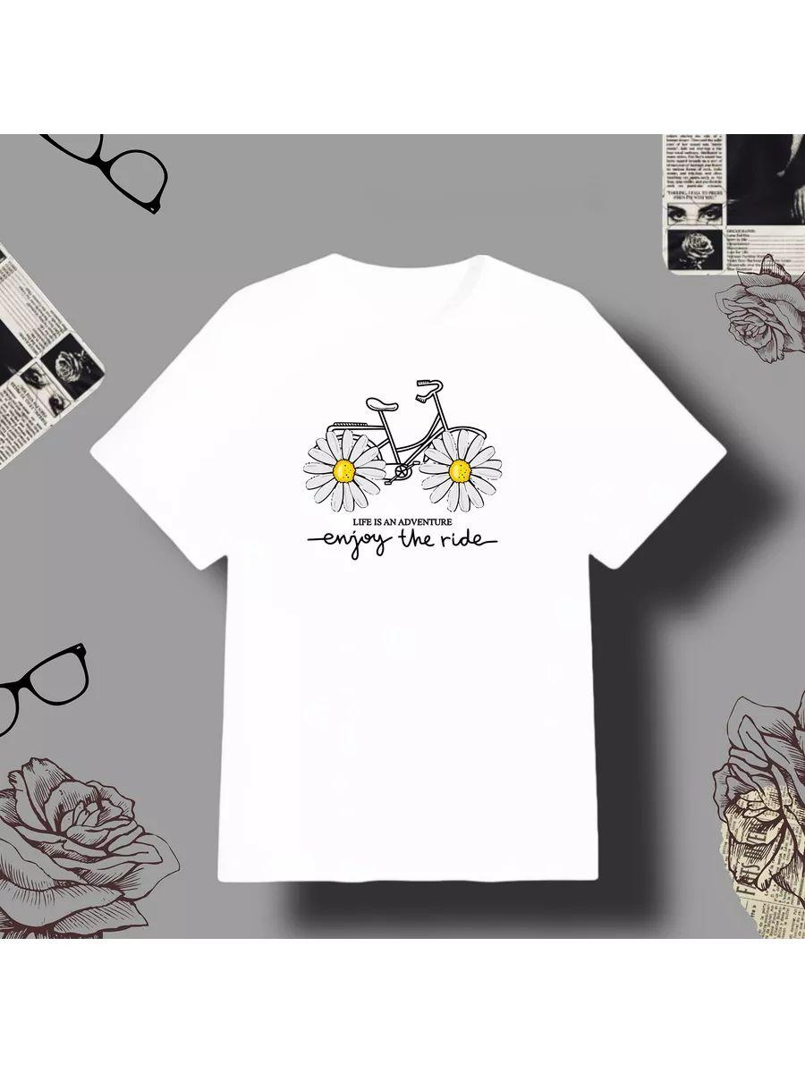 T-shirt with print bicycle with daisies 2XL
T-shirt with print bicycle with daisies 2XL