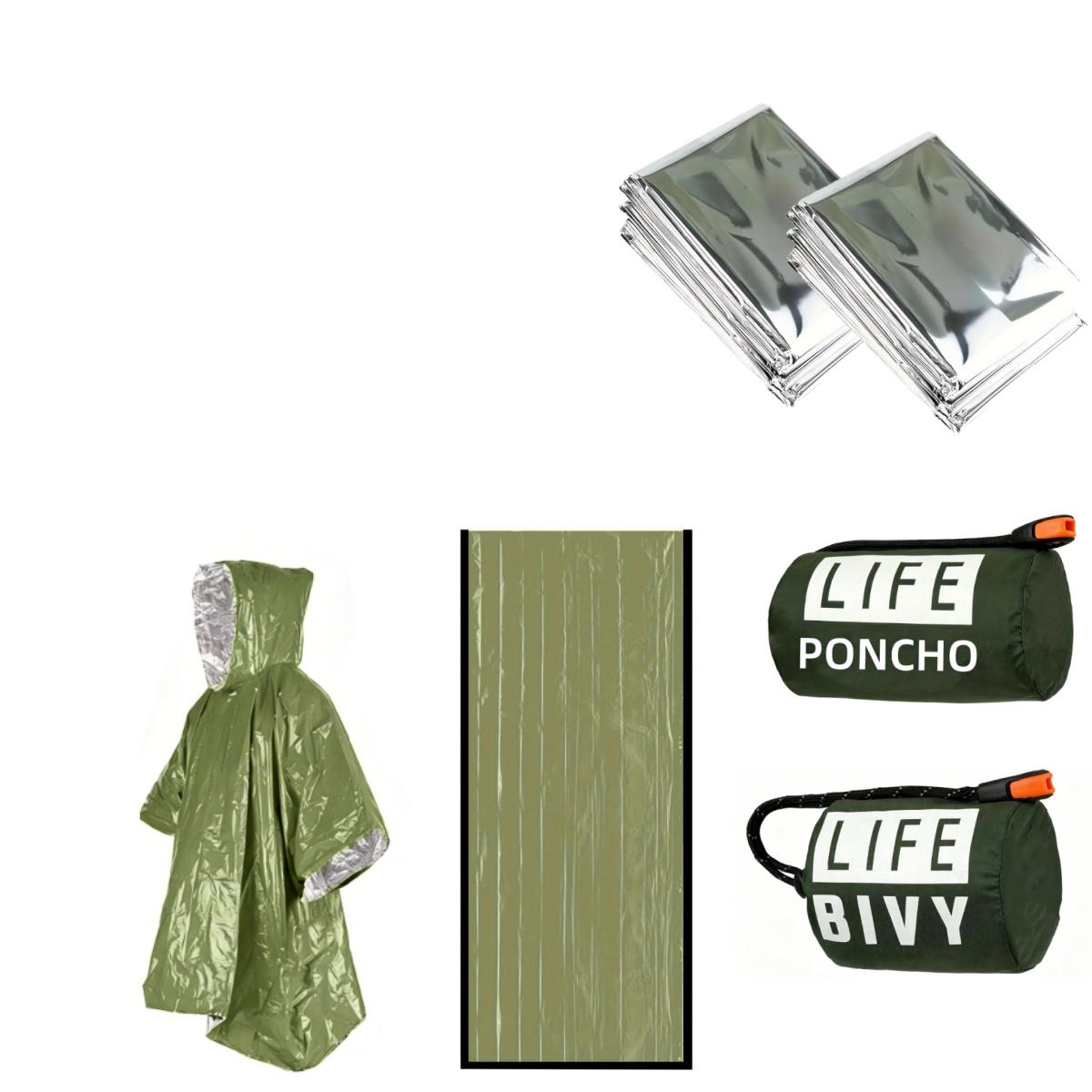Outdoor Emergency Kit 2Pcs 160cm Thermal Blanket+Emergency Sleeping Bag+Waterproof Raincoat Survival Gear зелёный
Outdoor Emergency Kit 2Pcs 160cm Thermal Blanket+Emergency Sleeping Bag+Waterproof Raincoat Survival Gear зелёный