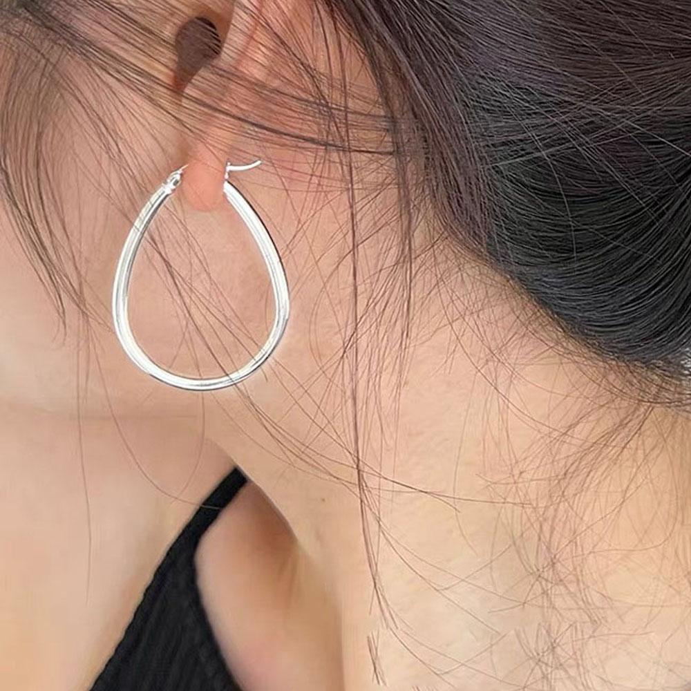 BF CLUB 925 Sterling Silver Earrings For Women Trendy Simple Oval Gold Earring Fine Jewelry Prevent Allergy Party Accessories
BF CLUB 925 Sterling Silver Earrings For Women Trendy Simple Oval Gold Earring Fine Jewelry Prevent Allergy Party Accessories