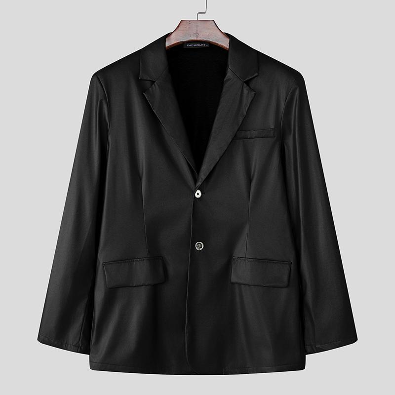 INCERUN Spring Men PU Leather Long Sleeve Glitter Casual Party Thin Blazer Coats 5XL
INCERUN Spring Men PU Leather Long Sleeve Glitter Casual Party Thin Blazer Coats 5XL
